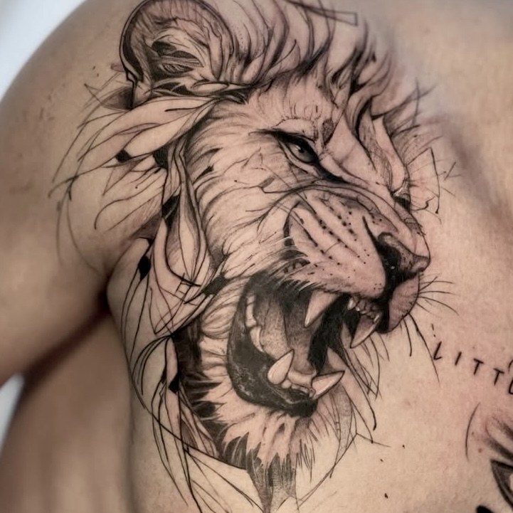 Exemplo de tatuagem: Blackwork